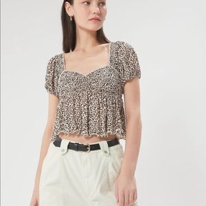 UO Angelo Smocked Bodice Top